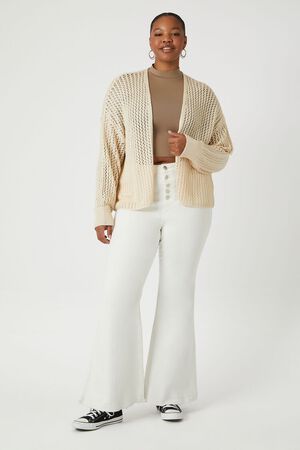 Plus Size Open-Front Cardigan Sweater