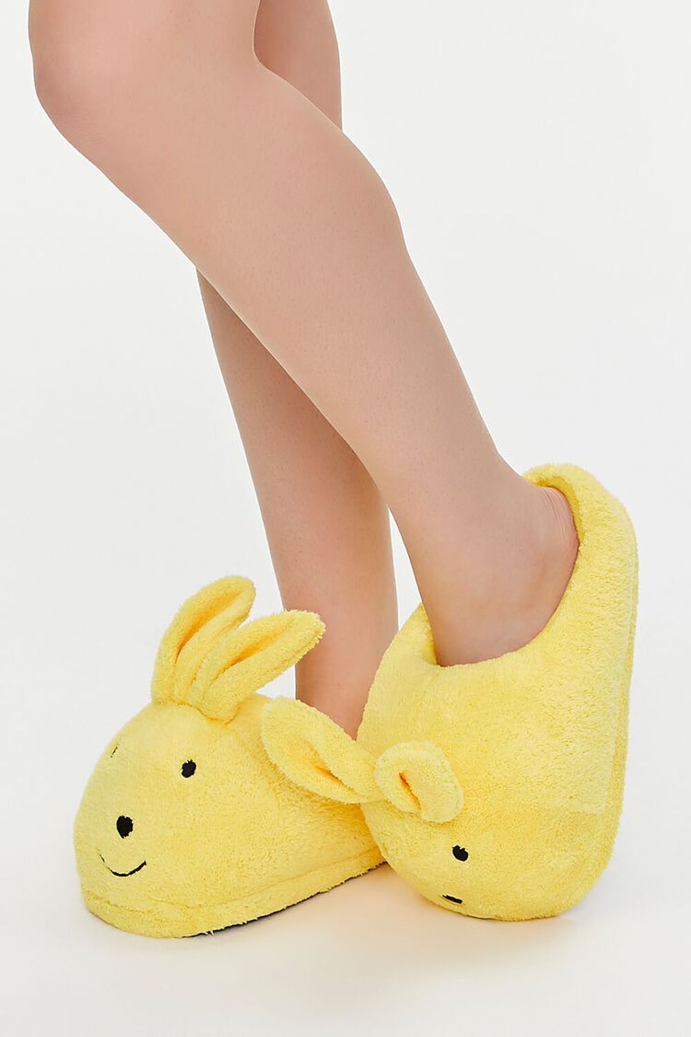 YELLOW Plush Bunny Indoor Slippers, image 1