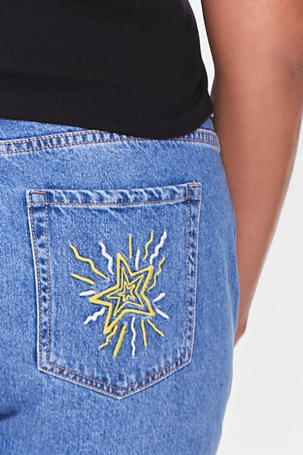 terrorisme Arbitrage Let at forstå Plus Size Embroidered Star Jeans