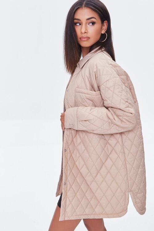 TAUPE Quilted Pocket Jacket, image 2