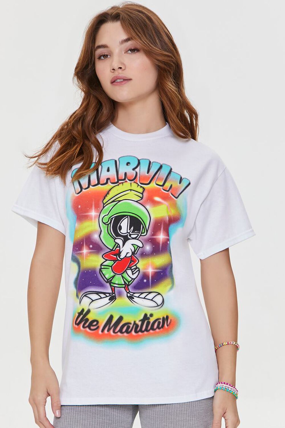 WHITE/MULTI Marvin The Martian Graphic Tee, image 1