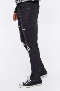 BLACK Distressed Slim-Fit Jeans, image 3