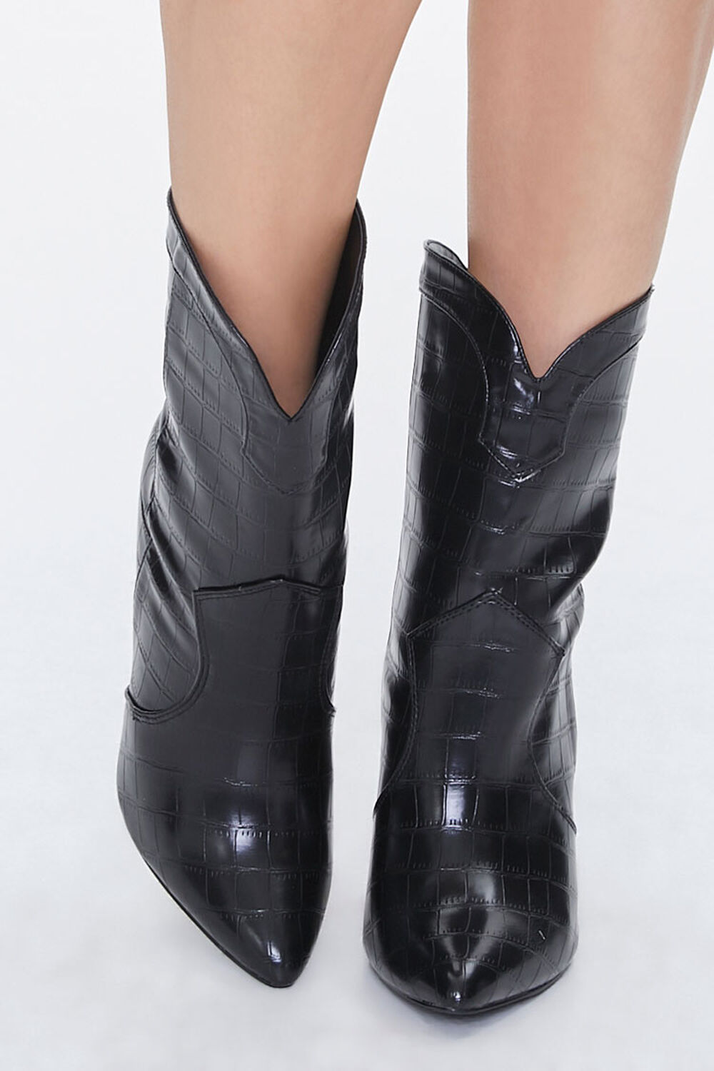 Faux Leather Stiletto Booties