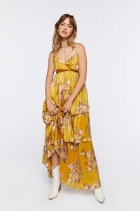 YELLOW/MULTI Floral Jacquard Maxi Dress, image 1