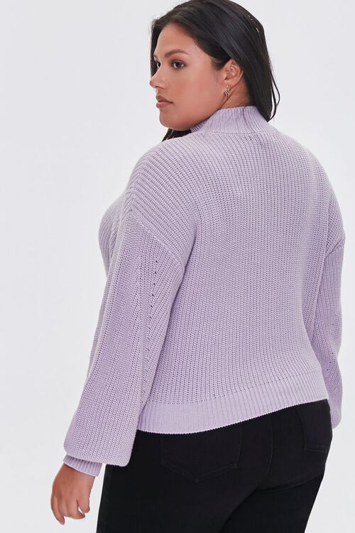 LAVENDER Plus Size Mock Neck Sweater, image 3