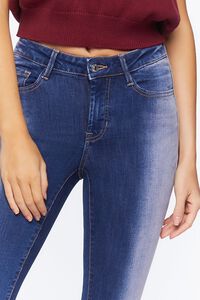 DENIM/PINK Bleach Wash Low-Rise Bootcut Jeans, image 6