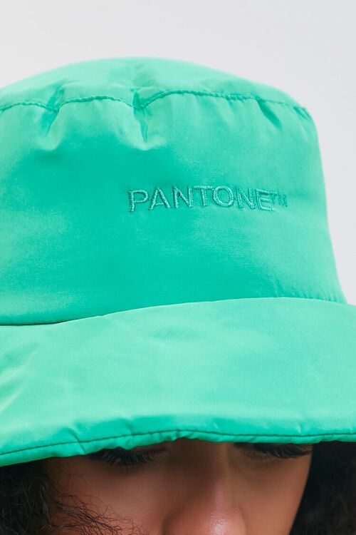 GREEN Embroidered Pantone Bucket Hat, image 2