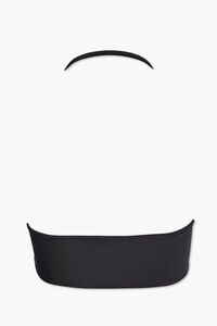 BLACK Ruched Bandeau Bikini Top, image 6