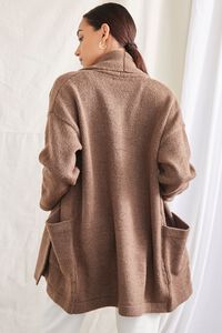 TAUPE Open-Front Cardigan Sweater, image 3