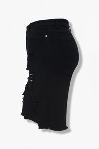 BLACK Plus Size Denim Bermuda Shorts, image 2