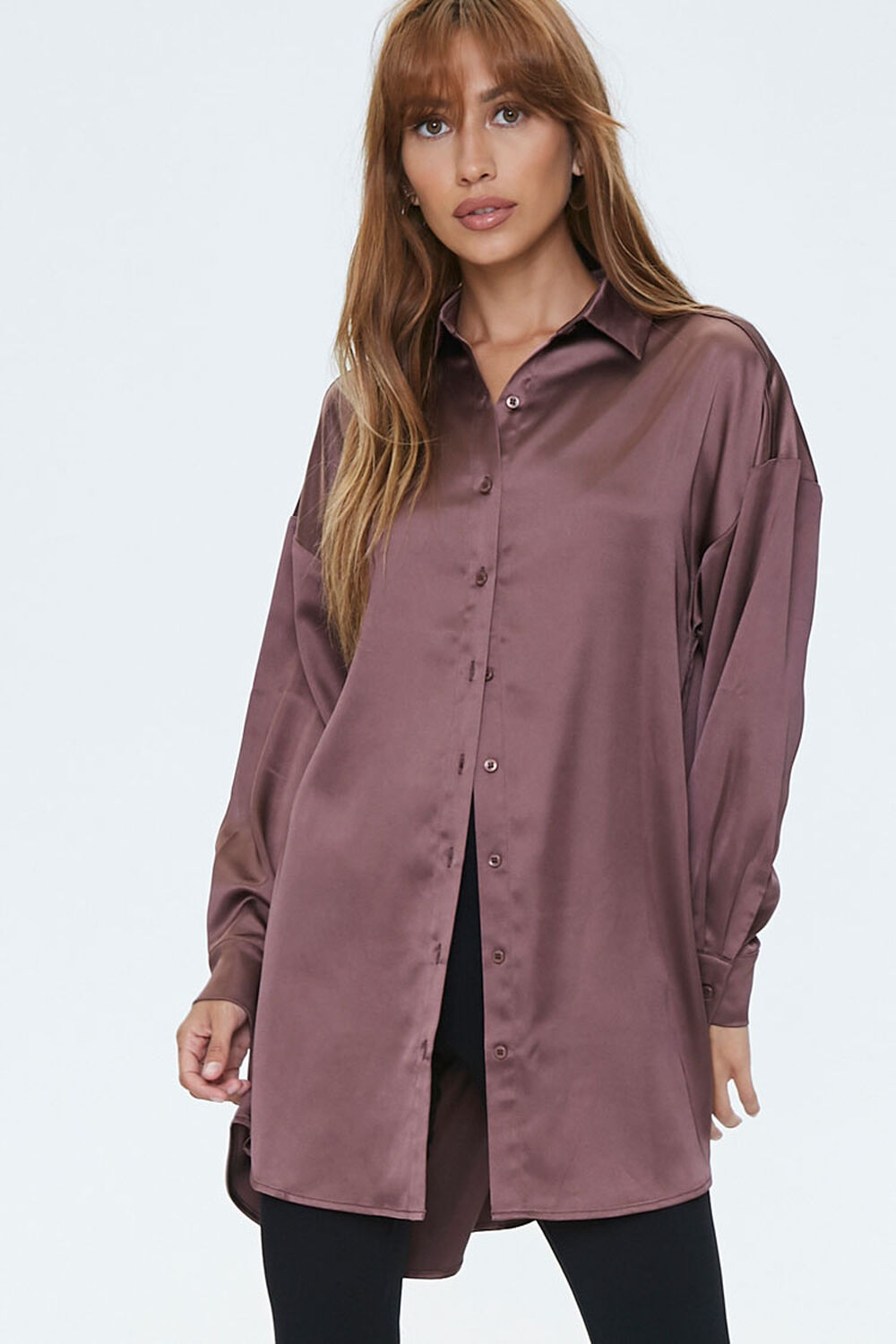 Satin Drop-Sleeve Shirt, image 1