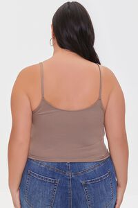TAUPE Plus Size Ruched Cami, image 3