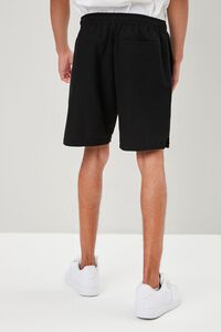 BLACK Drawstring Linen-Blend Shorts, image 4