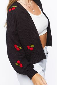 BLACK/MULTI Cherry Cardigan Sweater, image 5