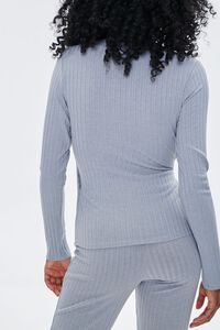 DUSTY BLUE Ribbed Crossover Top, image 3