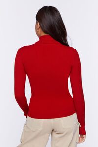 RED APPLE Ribbed Turtleneck Sweater-Knit Top, image 3