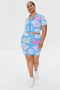 Plus Size Tropical Sweater-Knit Skirt, image 5