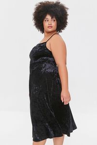 BLACK Plus Size Crushed Velvet Dress, image 2