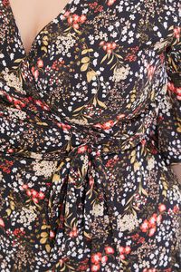 BLACK/MULTI Plus Size Floral Print Maxi Dress, image 5