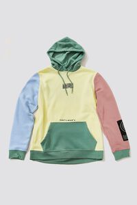 YELLOW/MULTI Colorblock Go Outside Graphic Hoodie, image 1