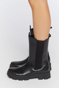 BLACK/BLACK Mid-Calf Chelsea Boots, image 2