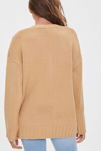 Ribbed-Trim Cardigan Sweater, image 3