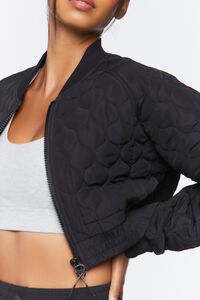 BLACK Active Quilted Bomber Jacket, image 5