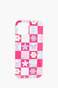 PINK/MULTI Floral Checkered Case for iPhone 12, image 3