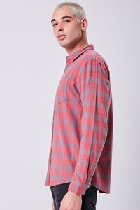 RED/GREY Plaid Button-Front Shirt, image 2