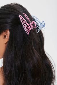 BLUE/PINK Butterfly Claw Hair Clip Set, image 1