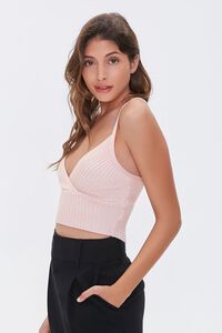 BLUSH Ribbed Sweater-Knit Cropped Cami, image 2