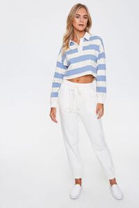 BLUE/CREAM Striped Rugby Shirt, image 4