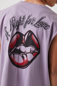 PURPLE/MULTI A Night For Love Graphic Muscle Tee, image 6