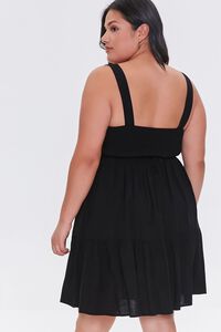 BLACK Plus Size Tiered Mini Dress, image 3