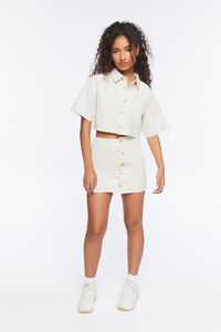 Linen-Blend Shirt & Skirt Set, image 4