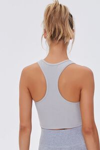 HEATHER GREY Active Ribbed Tank Top, image 3
