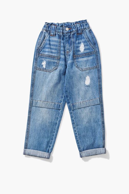 Girls Paperbag Cuffed Jeans (Kids), image 1
