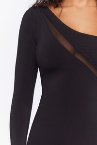 BLACK One-Shoulder Bodycon Mini Dress, image 5
