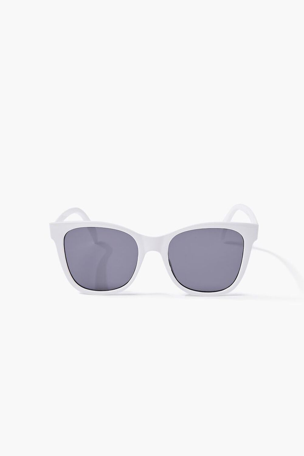WHITE/BLACK Round Tinted Sunglasses, image 1