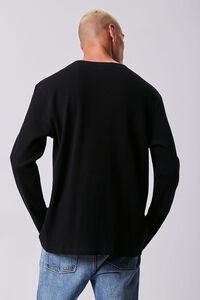 BLACK Henley Thermal Top, image 3