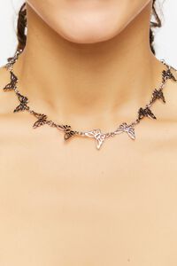 SILVER Butterfly Cutout Charm Necklace, image 1