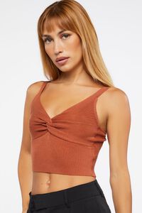 BRICK Twisted Sweater-Knit Crop Top, image 1