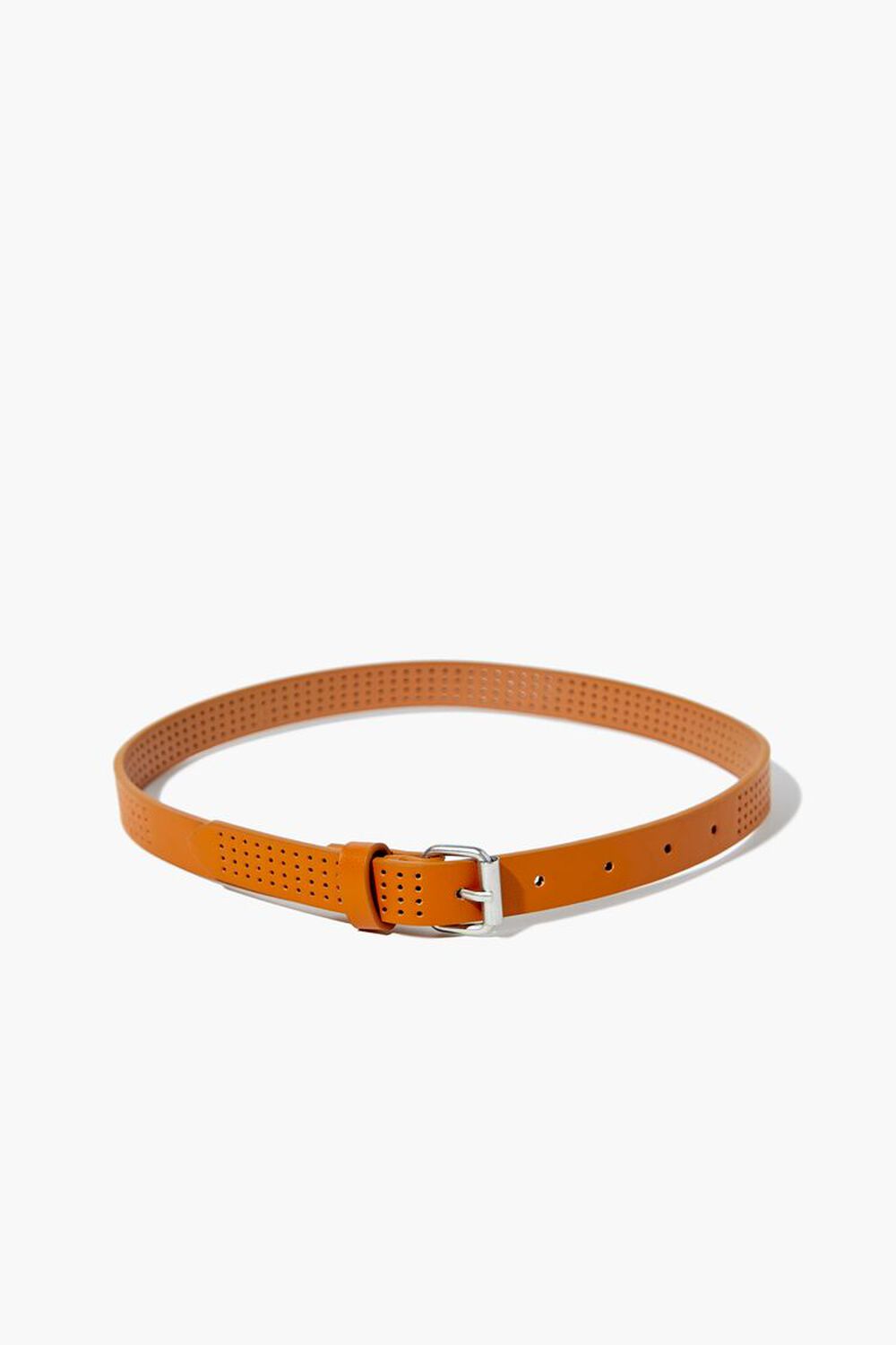 TAN Girls Perforated Faux Leather Belt (Kids), image 1
