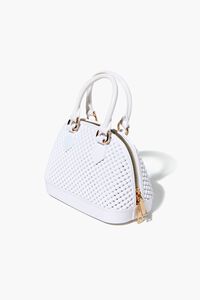 WHITE Quilted Satchel Bag, image 2