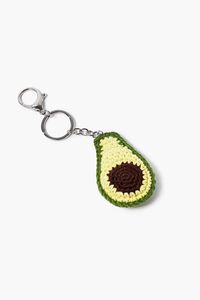 GREEN/MULTI Crochet Avocado Keychain, image 1