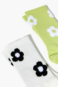Textured Flower Crew Sock Set - 2 Pack, image 3