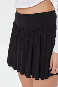 BLACK Ruffled High-Rise Skater Skirt, image 6
