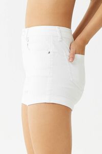 WHITE High-Rise Cuffed Shorts, image 3
