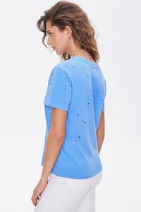 BLUE Distressed Mineral Wash Tee, image 2