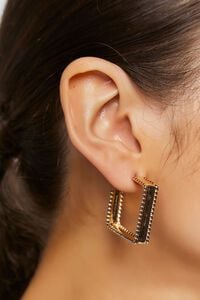 GOLD Square Hoop Earrings, image 1